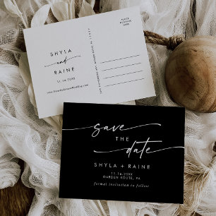 Boho Chic COLOR EDITABLE Wedding Save the Date Invitation Postcard