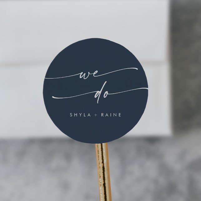 Boho Chic Dark Navy Blue We Do Envelope Seals (Creator Uploaded)