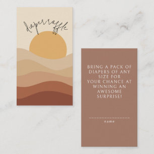 Boho Chic Desert Earthy Baby Shower Diaper Raffle Enclosure Card
