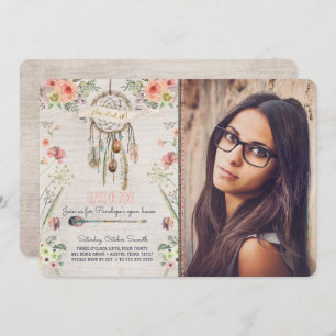 Boho Chic Dreamcatcher Graduation Party Invitation