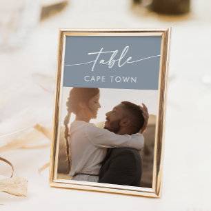 Boho Chic Dusty Blue Photo Table Numbers