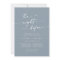 Boho Chic Dusty Blue Rehearsal Dinner Invites