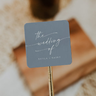 Boho Chic Dusty Blue Wedding Envelope Seals