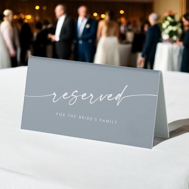 Boho Chic Dusty Blue Wedding Reserved Sign (Creator Uploaded)