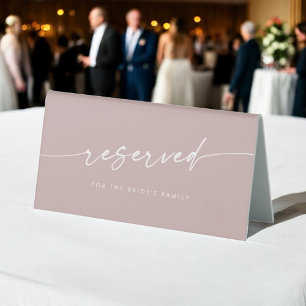 Boho Chic Dusty Pink Rose Wedding Reserved Sign