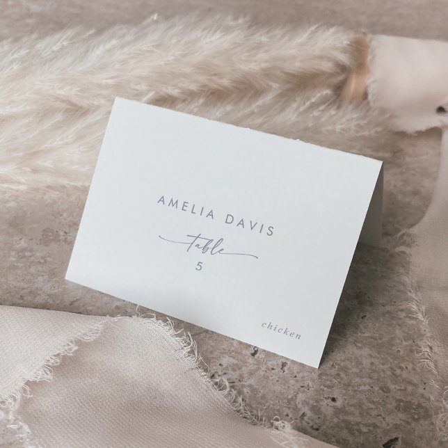 Boho Chic Dusty Purple Guest Name Place Cards (Creator Uploaded)
