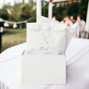 Boho Chic Dusty Purple Monogram Wedding Favour Bags