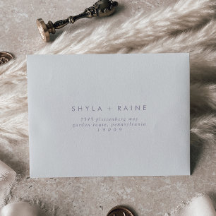 Boho Chic Dusty Purple Self-Addressed RSVP Envelope