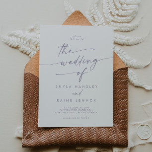 Boho Chic Dusty Purple The Wedding Of Invitation