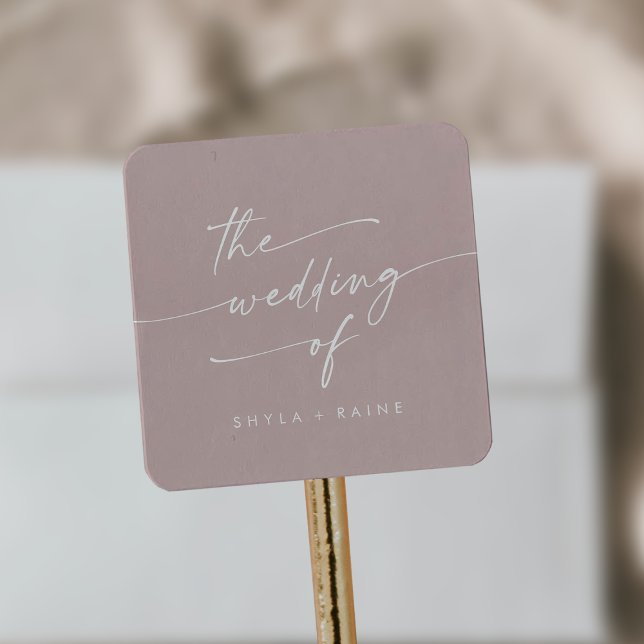 Boho Chic Dusty Rose Pink Wedding Envelope Seals (Creator Uploaded)