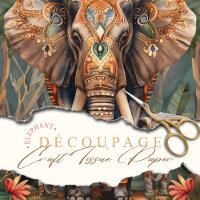 Boho Chic Elephant Mother and Babies Bohemian