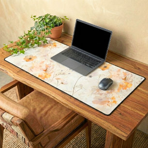 Boho Chic Enchanted Meadow Watercolor Desk Mat