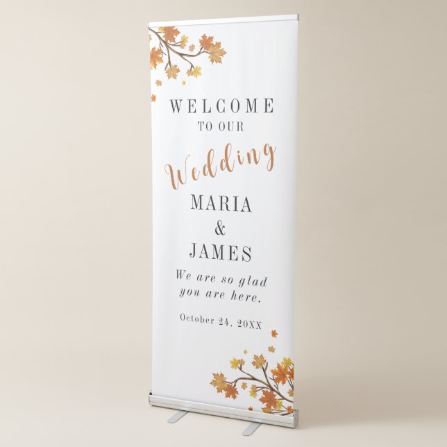 Boho Chic Fall Wedding Retractable Banner (3/4)