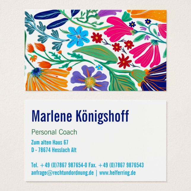 Boho Chic Floral Bold  (Front & Back)