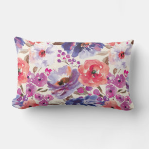 BoHo Chic Floral Lumbar Cushion