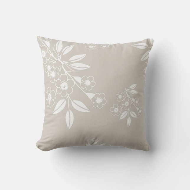 Boho Chic Floral Pattern Aesthetic Cushion (Front)