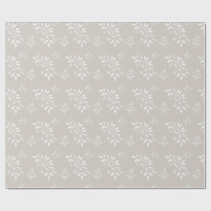 Boho Chic Floral Pattern Aesthetic Wrapping Paper