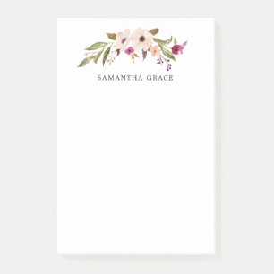 Boho Chic Floral Personalised Post-it Notes