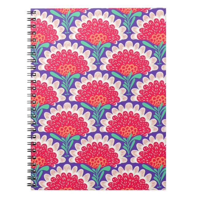 Boho Chic Floral Vintage Print. Notebook (Front)
