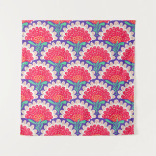 Boho Chic Floral Vintage Print. Tapestry