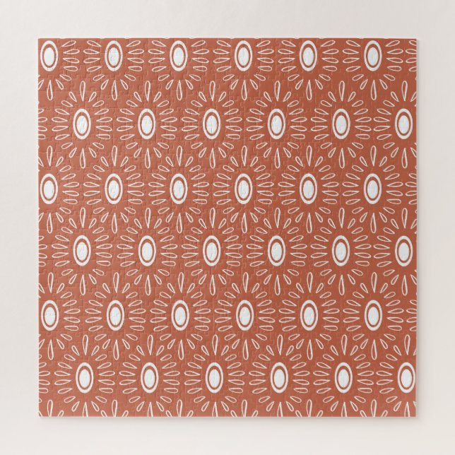 Boho Chic Flowers: Modern Seamless Design Jigsaw Puzzle (Vertical)