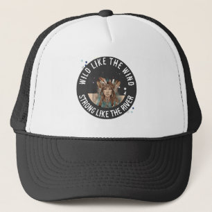 Boho Chic Free Spirit Feather Dreams  Trucker Hat