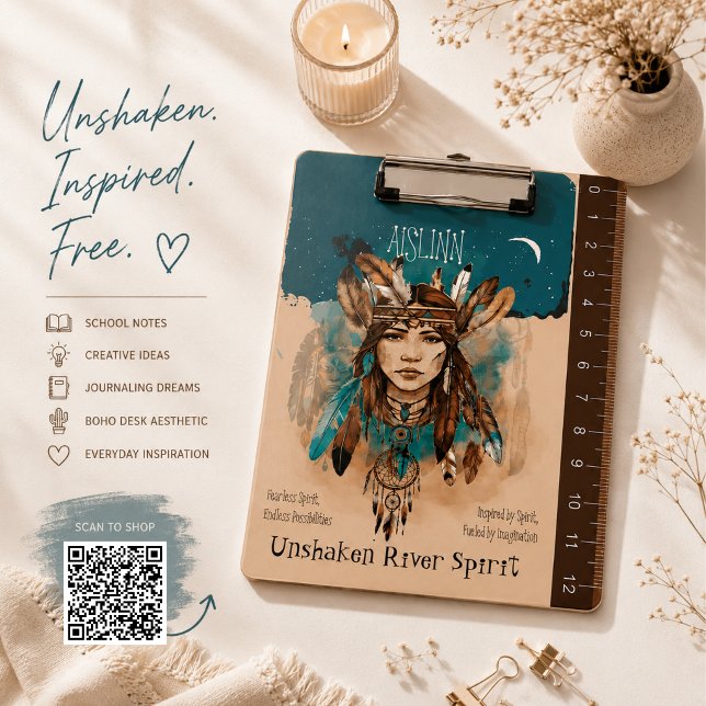 Boho Chic Free Spirit Feathers Dreamcatchers Clipboard (Creator Uploaded)