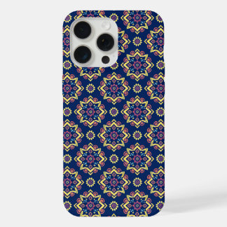 Boho Chic Geometric Floral Pattern iPhone 15 Pro Max Case