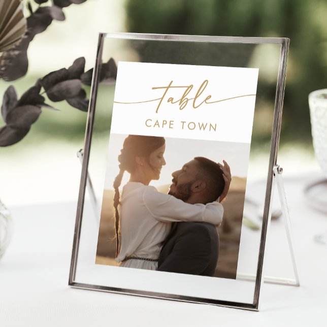 Boho Chic Gold and White Photo Table Numbers (Creator Uploaded)