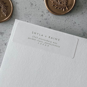Boho Chic Green and White Return Address Labels