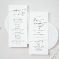 Boho Chic Green and White Tea Length Wedding
