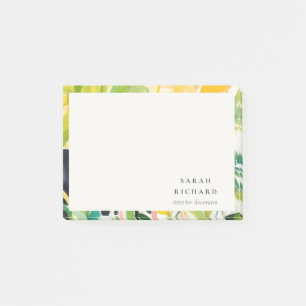 Boho Chic Green Tropical Leafy Foliage Botanical Post-it Notes