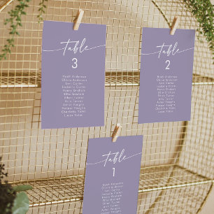 Boho Chic Lavender Purple Hanging Seating Chart Invitation