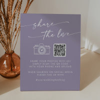 Boho Chic Lavender Purple Share the Love QR Code