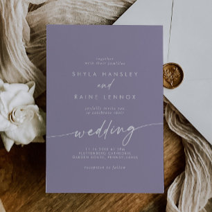Boho Chic Lavender Purple Wedding Invitation