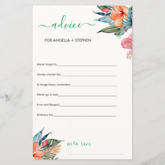 Boho Chic Marriage Advice for the Bride Card