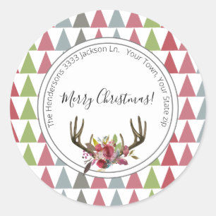 Boho Chic Merry Christmas Envelope Seal
