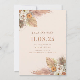 Boho Chic Minimalist Wedding Save The Date