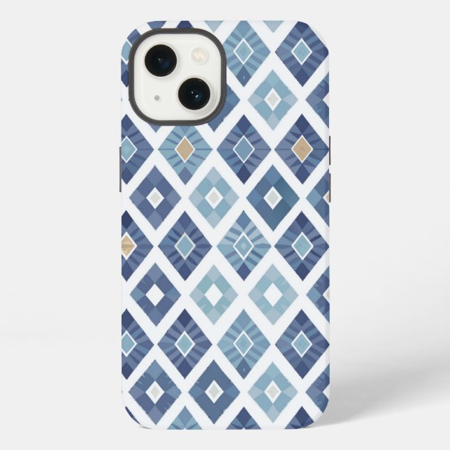 Boho Chic Modern Rhombus iPhone Case (Back)
