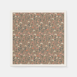 Boho Chic Modern Wildflower Baby in Bloom Shower  Napkin