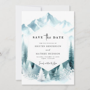 Boho Chic Mountain Wedding Save The Date