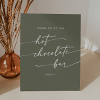 Boho Chic Olive Green Hot Chocolate Bar