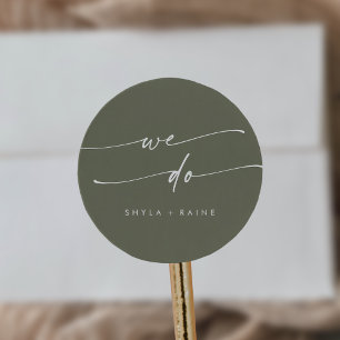 Boho Chic Olive Green We Do Envelope Seals