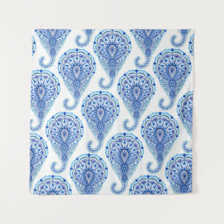 Boho Chic Paisley Seamless Oriental Tapestry