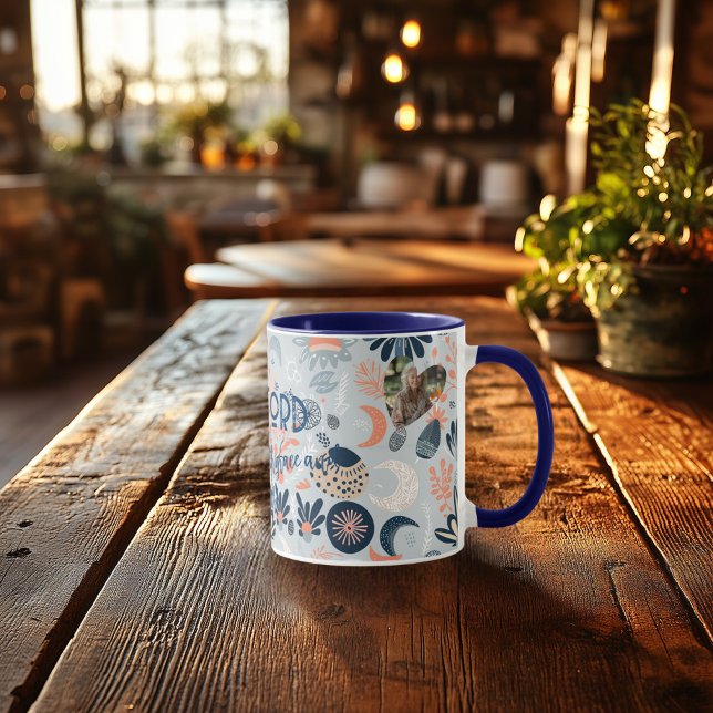 Boho Chic Personalised Mug with Celestial Floral (Creator Uploaded)