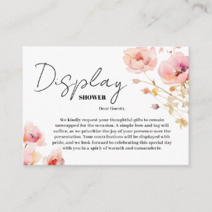 Boho Chic Pink Blush Floral Enclosure Card