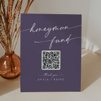 Boho Chic Plum Purple Wedding Honeymoon Fund