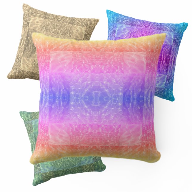 Boho Chic Purple Pink Orange and Yellow Cushion (Creator Uploaded)