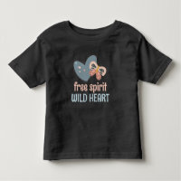 Boho Chic Quote Free Spirit Wild Heart Blush Blue
