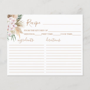 Boho Chic Recipe Card